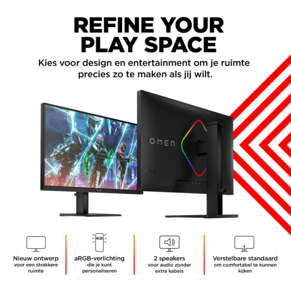 OMEN by HP 27 inch QHD 240 Hz gaming monitor - OMEN 27qs - Afbeelding 4