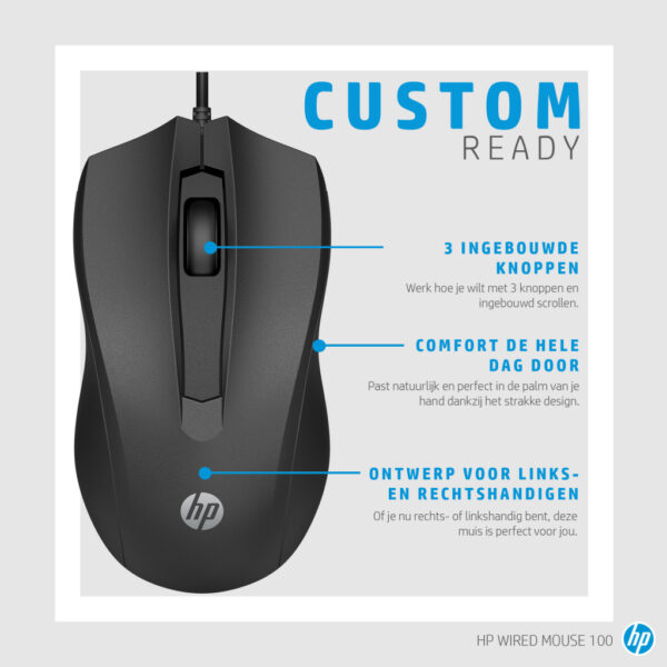 HP 100 muis met kabel - Afbeelding 6