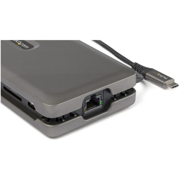 StarTech.com USB C Multiport Adapter, USB C naar 4K 60Hz HDMI 2.0, 2-Port 10Gbps USB Hub, 100W Power Delivery Pass-through, GbE, - Afbeelding 4