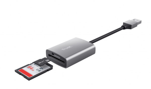 Trust Dalyx geheugenkaartlezer USB 3.2 Gen 1 (3.1 Gen 1) Aluminium - Afbeelding 3