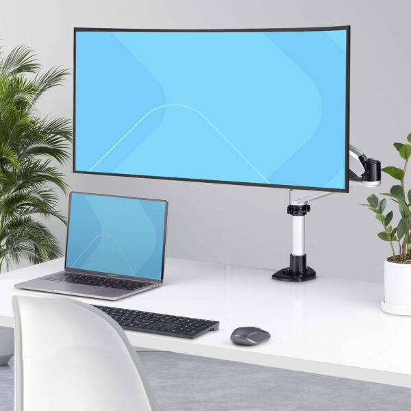 StarTech.com Single Monitor Arm voor Bureau, 27in 16:9 of 30in 21:9 Ultrawide Schermen, VESA 75x75/100x100, Instelling zonder Ge - Afbeelding 12