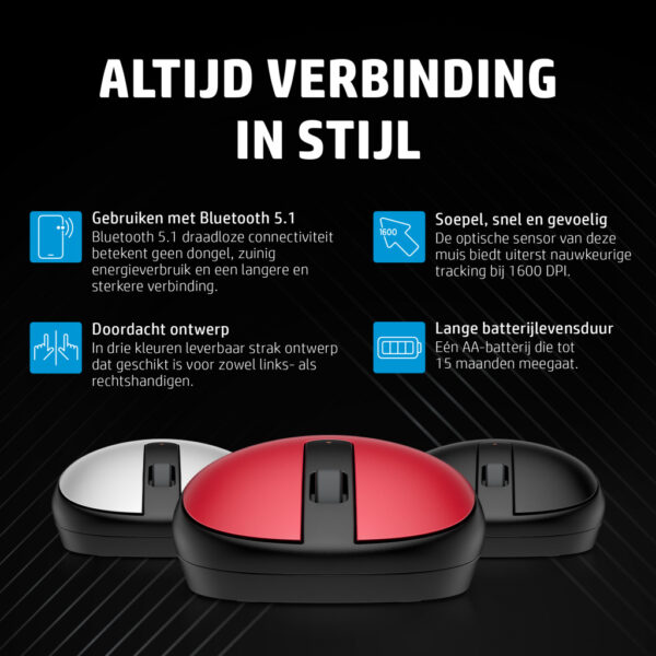 HP 240 Bluetooth-muis, Empire Red - Afbeelding 11