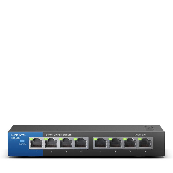 Linksys 8-poorts Desktop Gigabit-switch voor bedrijven (LGS108) - Afbeelding 4