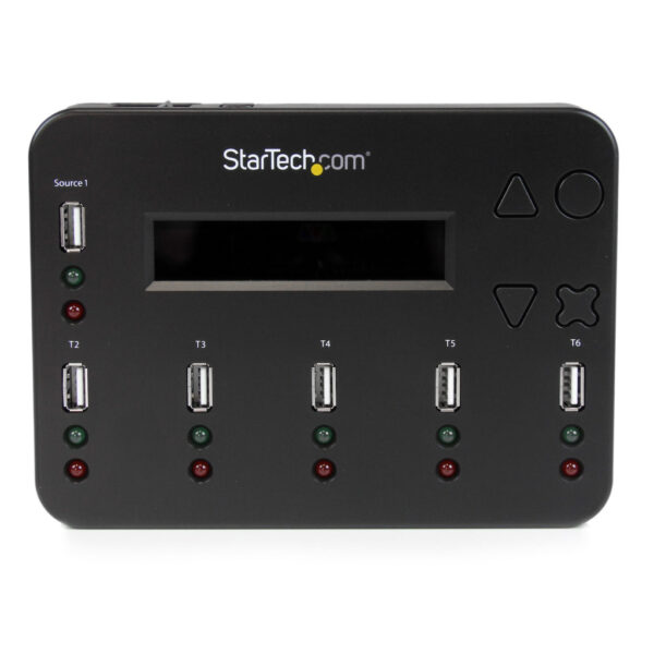 StarTech.com Standalone 1 naar 5 USB Thumb Drive Cloner en Wisser, Multiple USB Flash Drive Kloner,System/File/Whole-Drive Copy - Afbeelding 2