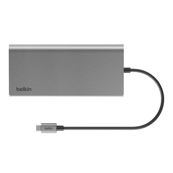 Belkin INC015BTSGY-CZ laptop dock & poortreplicator Bedraad USB 3.2 Gen 1 (3.1 Gen 1) Type-C Aluminium - Afbeelding 2