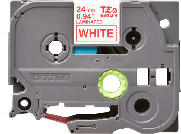 Brother TZE-252 labelprinter-tape Rood op wit - Afbeelding 2