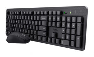 Trust Ody II toetsenbord Inclusief muis Universeel RF Draadloos QWERTY Amerikaans Engels Zwart