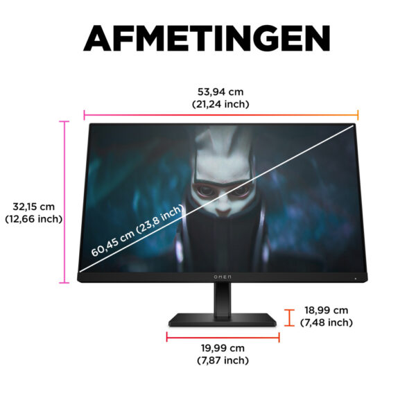 OMEN by HP 23,8 inch FHD 165 Hz gaming monitor - OMEN 24 - Afbeelding 5