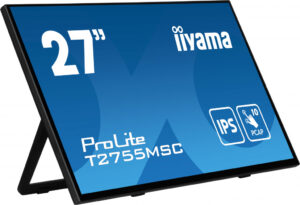 iiyama ProLite T2755MSC-B1 computer monitor 68,6 cm (27") 1920 x 1080 Pixels Full HD LED Touchscreen Tafelblad Zwart