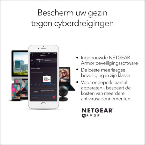 NETGEAR Nighthawk 4-Stream AX1800 WiFi 6 Router (RAX10) - Afbeelding 10