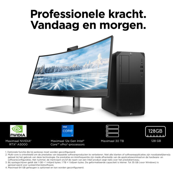 HP Z2 Tower G9 Intel® Core™ i9 i9-14900K 32 GB DDR5-SDRAM 1 TB SSD Windows 11 Pro Workstation Zwart - Afbeelding 5