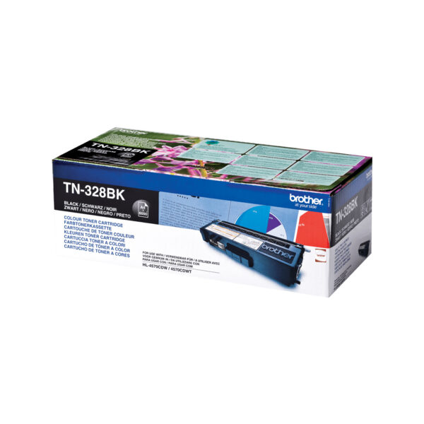 Brother TN-328BK tonercartridge 1 stuk(s) Origineel Zwart - Afbeelding 2