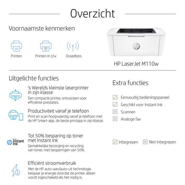 HP LaserJet M110w printer - Afbeelding 17