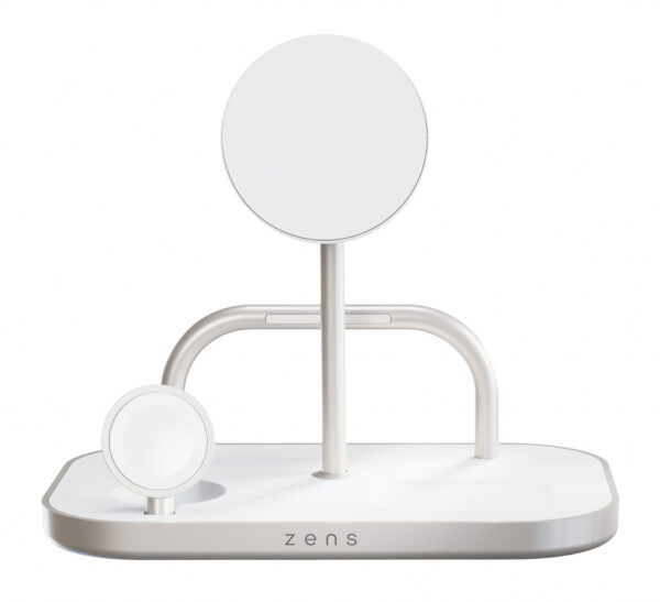 ZENS ZEDC29W/00 oplader voor mobiele apparatuur Hoofdtelefoons, Smartphone, Smartwatch Zilver, Wit AC, USB Draadloos opladen Sne - Afbeelding 2