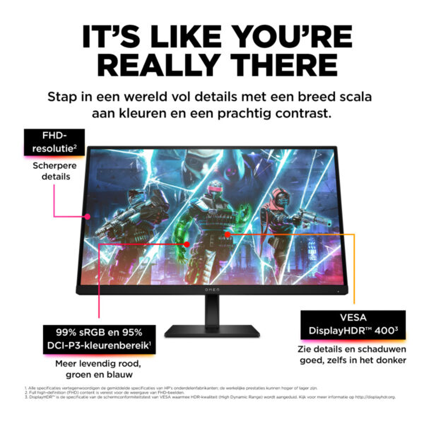 OMEN by HP 27 inch FHD 240 Hz gaming monitor - OMEN 27s - Afbeelding 8