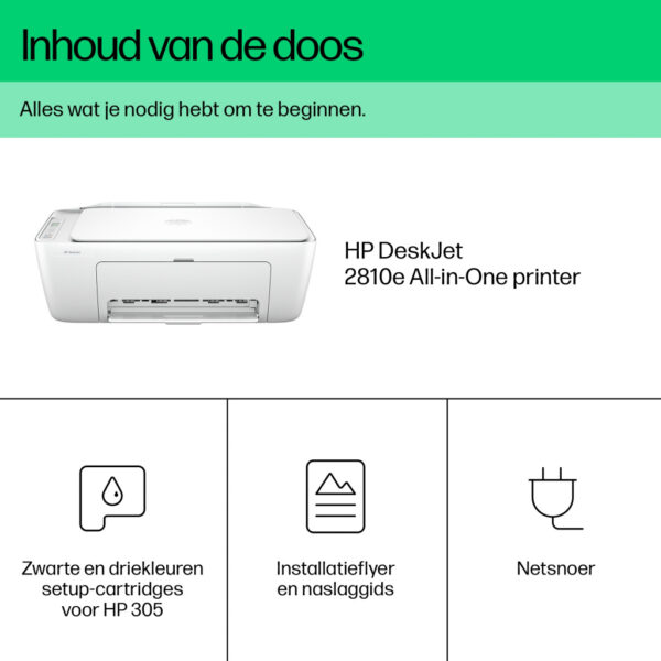 HP DeskJet 2810e Draadloos All-in-One Kleur Printer, Kopieerapparaat, scanner - Afbeelding 4