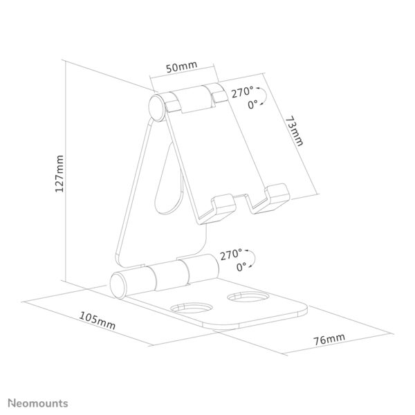 Neomounts DS10-160SL1 Telefoonstandaard tot 7" - opvouwbaar - universeel - Afbeelding 14
