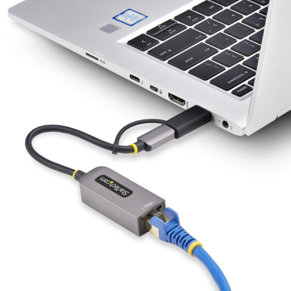 StarTech.com USB-C naar Ethernet Adapter met USB-A Dongle, 10/100/1000Mbps, USB 3.0 naar Gigabit Ethernet Netwerk Adapter, 15cm - Afbeelding 7