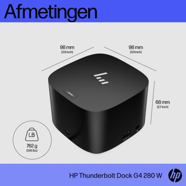 HP Thunderbolt Dock 280W G4 met combokabel - Afbeelding 8