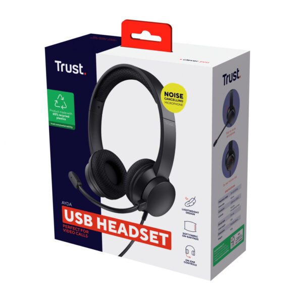 Trust Ayda - Noise canceling Headset met Microfoon voor PC en Laptop - Afbeelding 6
