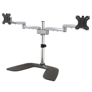StarTech.com Dual Monitor Stand, Ergonomische Monitorstandaard voor VESA Schermen tot 32" (8kg), Vrijstaande en Scharnierende Un