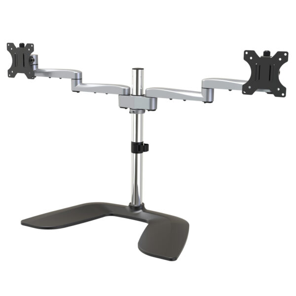 StarTech.com Dual Monitor Stand, Ergonomische Monitorstandaard voor VESA Schermen tot 32" (8kg), Vrijstaande en Scharnierende Un