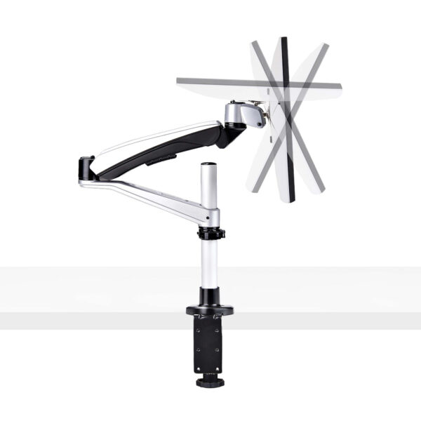 StarTech.com Single Monitor Arm voor Bureau, 27in 16:9 of 30in 21:9 Ultrawide Schermen, VESA 75x75/100x100, Instelling zonder Ge - Afbeelding 9