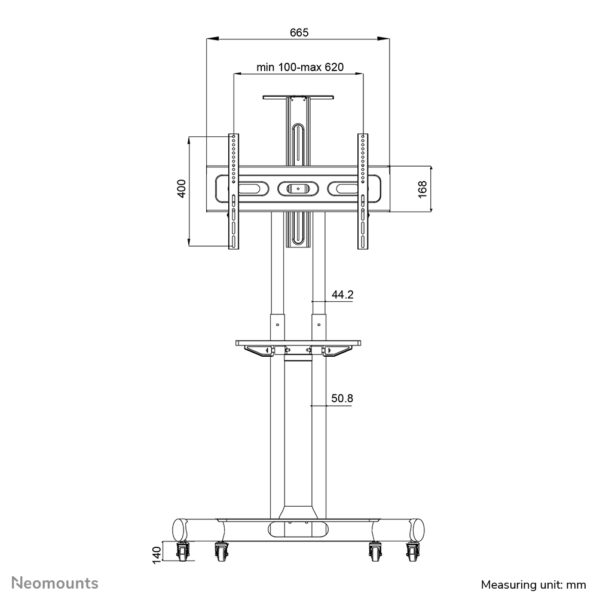 Neomounts NM-M1700BLACK TV trolley 32-75" - Afbeelding 14