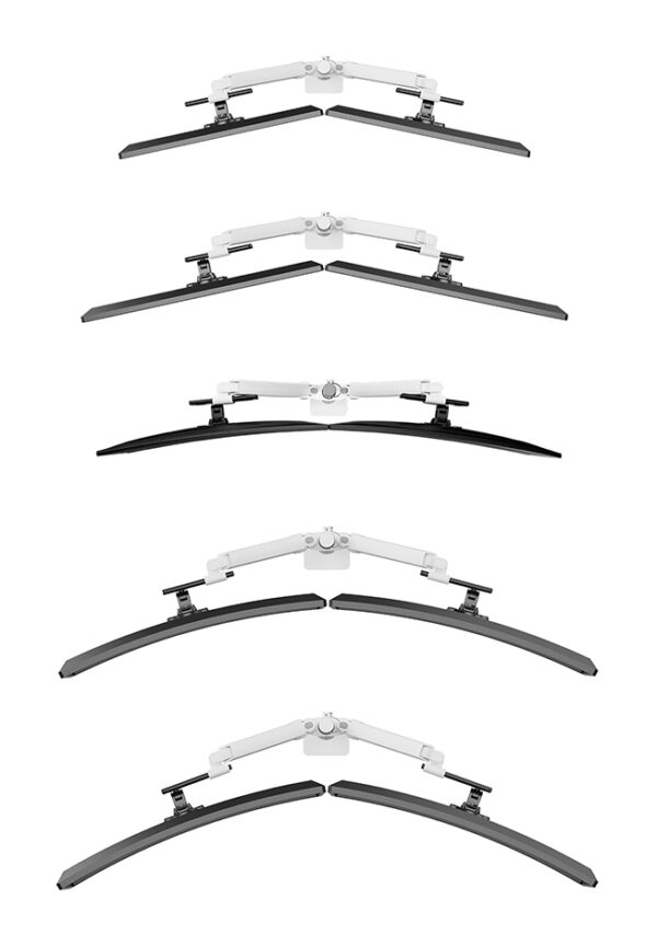 Neomounts DS65S-950WH2 Monitorarm 24-34" - gasveer - Topfix - multi-instelbaar - 180°-stop - Afbeelding 5