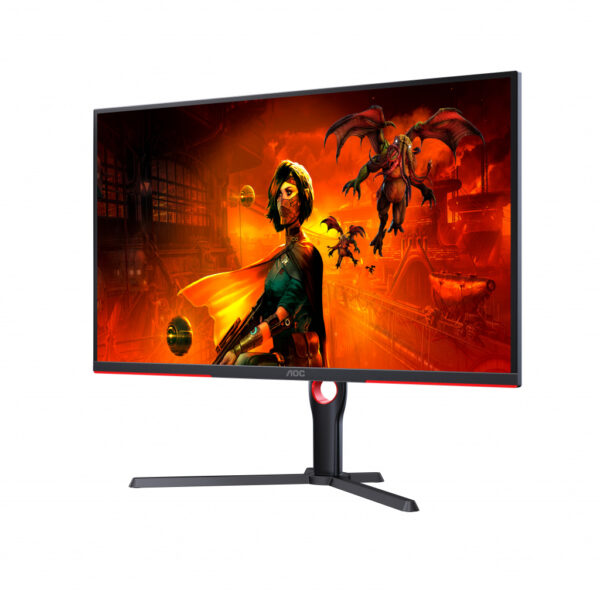 AOC G3 U32G3X/BK LED display 80 cm (31.5") 3840 x 2160 Pixels 4K Ultra HD Zwart, Rood - Afbeelding 5