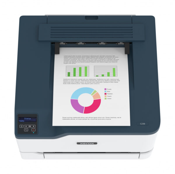 Xerox C230 A4 22 ppm draadloze dubbelzijdige printer PS3 PCL5e6/6 2 laden totaal 251 vel - Afbeelding 3