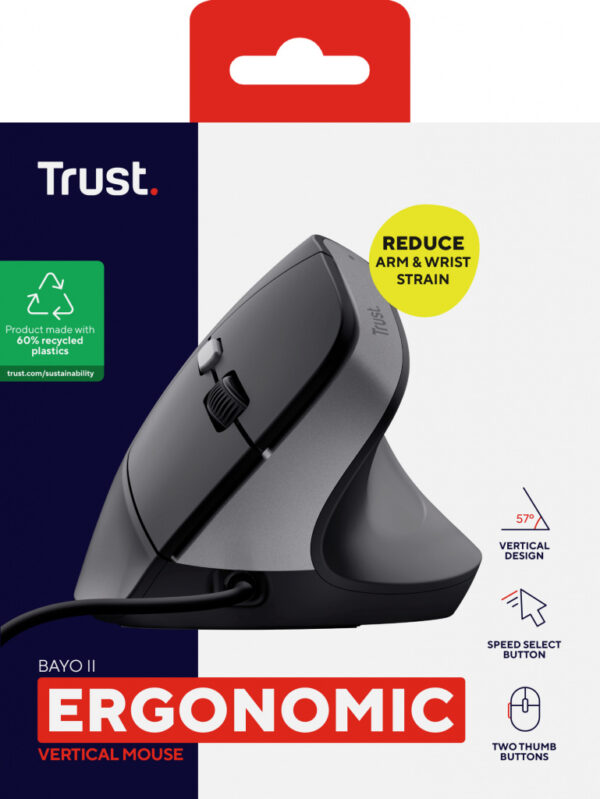Trust Bayo II muis Rechtshandig USB Type-A 2400 DPI - Afbeelding 8