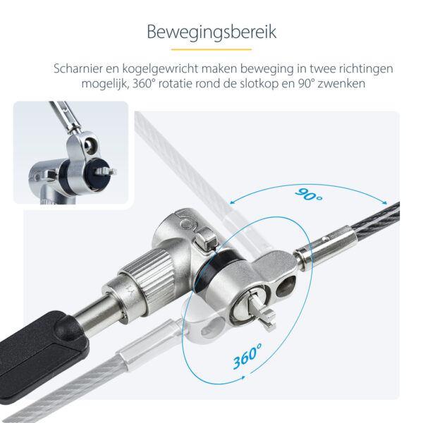 StarTech.com UNIVKA25-LAPTOP-LOCK kabelslot Zwart 2 m - Afbeelding 16