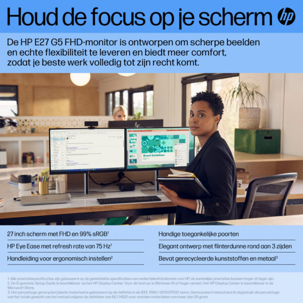 HP E27 G5 FHD-monitor - Afbeelding 3