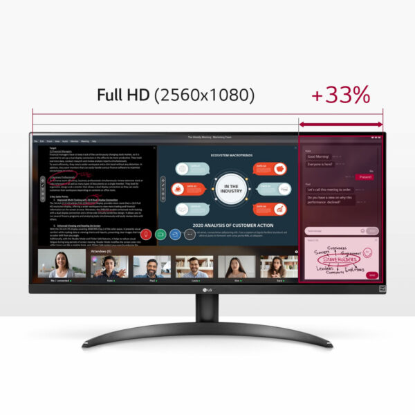 LG 29WP500-B computer monitor 73,7 cm (29") 2560 x 1080 Pixels UltraWide Full HD LED Zwart - Afbeelding 9