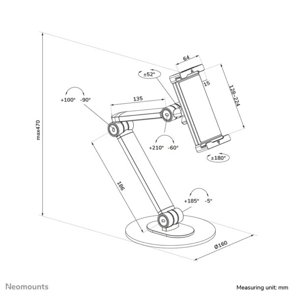 Neomounts DS15-550BL1 Tablet standaard 4.7-12.9" - universeel - Afbeelding 13