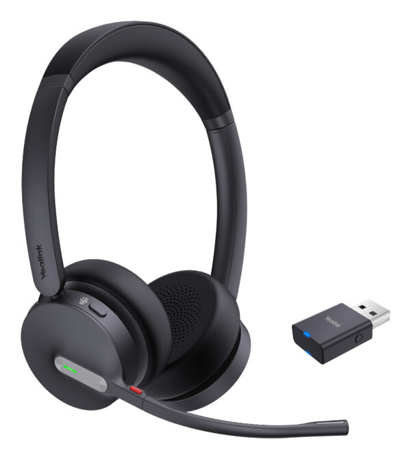 Yealink WH64 Hybrid Dual Teams Headset Draadloos Hoofdband Kantoor/callcenter Micro-USB Bluetooth Zwart