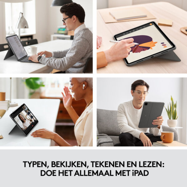 Logitech 920-010208 toetsenbord voor mobiel apparaat QWERTZ Duits Smart Connector Grijs - Afbeelding 8