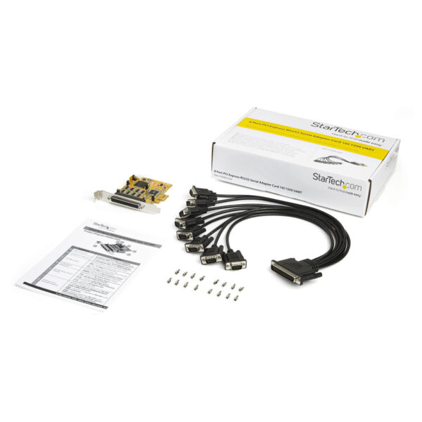 StarTech.com 8-Port PCI Express RS232 Serial Adapter Card - PCIe RS232 Seriële Kaart - 16C1050 UART Expansion Serieel - Multipor - Afbeelding 6
