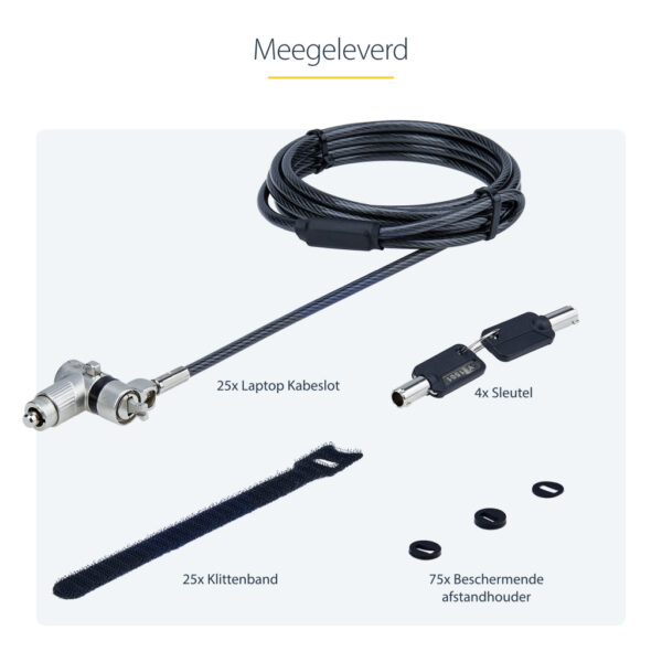 StarTech.com UNIVKA25-LAPTOP-LOCK kabelslot Zwart 2 m - Afbeelding 22