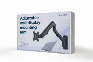 Gembird MA-WA1-02 flat panel bureau steun 68,6 cm (27") Muur Zwart