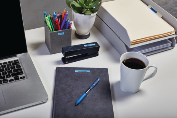 DYMO D1 -Standard Labels - Black on Blue - 12mm x 7m - Afbeelding 5
