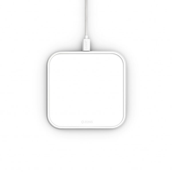 ZENS Single Aluminium Draadloze Oplader – Wit - Afbeelding 2