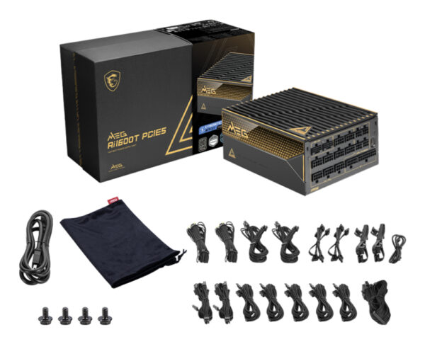 MSI MEG Ai1600T PCIE5 power supply unit 1600 W 24-pin ATX ATX Zwart - Afbeelding 4