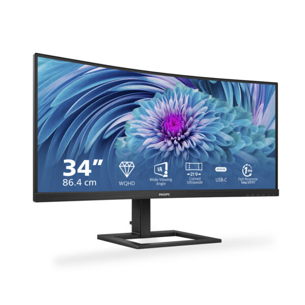 Philips E Line 346E2CUAE/00 computer monitor 86,4 cm (34") 3440 x 1440 Pixels Wide Quad HD+ LCD Zwart - Afbeelding 15