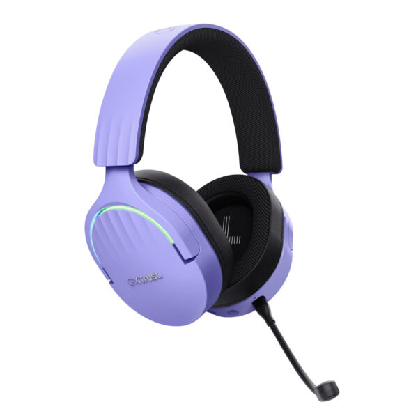 Trust GXT 491P FAYZO Headset Bedraad en draadloos Hoofdband Gamen USB Type-A Bluetooth Zwart, Paars - Afbeelding 3