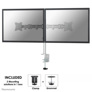 Neomounts NM-D135DSILVER Monitorarm 10-27"