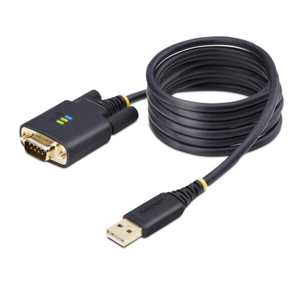 StarTech.com 2m USB naar Serieel Adapter/Converter Kabel, COM Retention, Verwisselbare DB9 Schroeven/Moeren, USB-A naar DB9 RS23