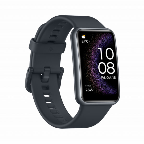 Huawei Watch Fit SE Zwarte Siliconenband