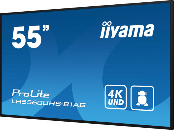 iiyama LH5560UHS-B1AG beeldkrant Digitaal A-kaart 139,7 cm (55") LED Wifi 500 cd/m² 4K Ultra HD Zwart Type processor Android 11 - Afbeelding 2